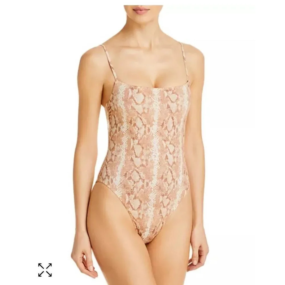 Vitamin A Jenna Snake  One Piece Swimsuit Sz 10/L
